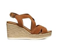 Geox Women's D Ponza C Wedge Sandal, Cognac, 6.5 UK