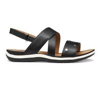 Geox Women D Sandal Vega B Flat, Black, 6 UK