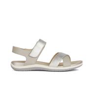 Geox Women's D Sandal Vega B Sports, Lt Grey Off White, 7.5 UK