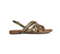 Geox Women's D Sozy Plus G Flat Sandal, Sage Lt Gold, 4 UK