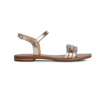 Geox Women's D Sozy Q A Flat sandal, Gold Silver, 6 UK