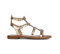 Geox Women's D Sozy S B Flat Sandals, gold, 46 EU