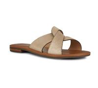 Geox Women's D Sozy S C Flat Sandal, LT Gold, 40 EU, Gold, 7 UK