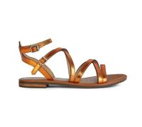 Geox Women's D Sozy S G Flat Sandal, Orange, 7 UK
