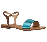 Geox Women's D Sozy S J Slide Sandal, Azure/Camel, 7 UK
