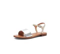Geox Women's D Sozy S J Slide Sandal, Silver/Papyrus, 4 UK