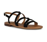 Geox Women's D Sozy S Y Flat Sandals, black, 4 UK
