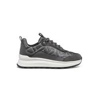 Geox Women's D Spherica Actif X2 Sneaker, Dark Grey, 2 UK