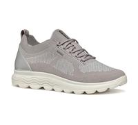 Geox Women's D SPHERICA E Sneaker, Rock/Silver, 7.5 UK