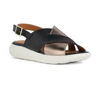 Geox Women's D Spherica Ec5 C Sports sandal, Black (Black Leather), 8 UK