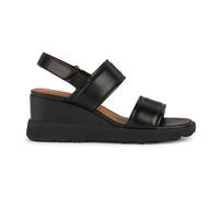 Geox Women's D Spherica Ec6 A Wedge Sandal, black, 6 UK
