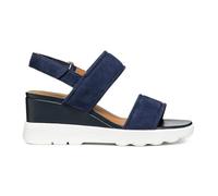 Geox Women's D Spherica Ec6 A Wedge Sandal, navy, 4 UK