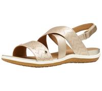 Geox Women's D Vega B Flat Sandal, LT Gold, 42 EU