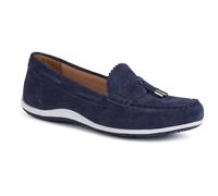 GEOX Womens Vega Moc Tassle Loafers Navy 41