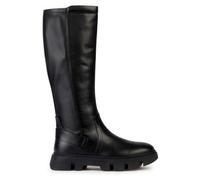 Geox Women's D Vilde knee high boots, black, 6 UK