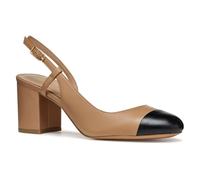 Geox Women's D VIRNILISA 65 A Pump, Beige/Black, 7.5 UK