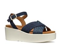 Geox Women's D XAND 2.2S B Wedge Sandal, Navy, 7.5 UK
