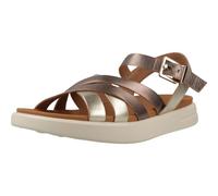 Geox Women's D XAND 2S B Wedge Sandal, DK Beige/LT Gold, 37 EU
