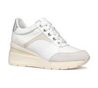 Geox Women's D ZOSMA A Sneaker, White/Off White, 7 UK