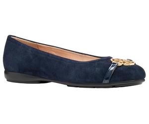 Geox Womens Dannytah Ballet Flat, Blue, 3 UK