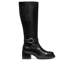 Geox Womens Ddamiana Knee High Boot, Black, 3 UK