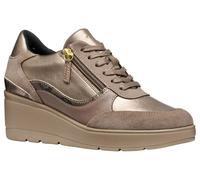 Geox Womens Dilde Sneaker, Beige, 3 UK