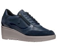 Geox Womens Dilde Sneaker, Blue, 3 UK