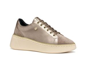 Geox Womens Dsunnetty Sneaker, Beige, 3 UK