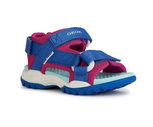 Geox Women's J Borealis Girl A Sandal, Dk Royal Cyclamen, 5 UK