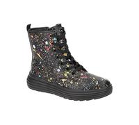 Geox Women's J Phaolae Girl Ankle Boot, Black Multi-Coloured, 4 UK