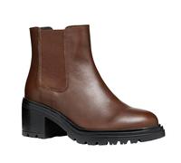 (4 UK, Dark Brown) Geox Womens/Ladies Damiana Leather Ankle Boots