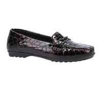 (7.5 UK, Dark Burgundy) Geox Womens/Ladies Elidia Leather Moccasins