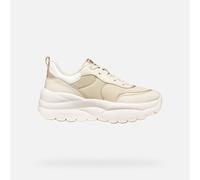 Geox Women's D XTORS B Trainers, Papyrus/LT Gold, 40 EU