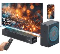 GEOYEAO 2.1 ch Soundbar with subwoofer, Dolby Digital 100W Sound Bars TV Speaker Home Theater Audio Surround Sound System, HDMI eARC/Bluetooth/DSP/Remote Control External Speakers for Smart TVs