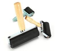 Geoyien Brayer Roller for Crafts, Rubber Roller, 3 Pcs Rubber Roller Print Roller, 3 Sizes (12cm/6cm/3.5cm) for Printmaking, Stamping Gluing Application, Ink Paint Block Stamping Brayers