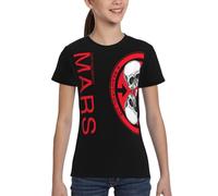 GEPANY 30 Thirty Seconds to Mars Unisex 3D Colorful Print Graphic Tee Shirts Seconds Mars Band for Teenagers