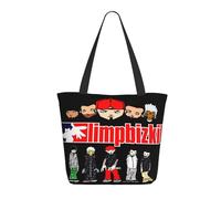 GEPANY Women's Bizkit Rap Rock Band Limp Vibrant Tote Zipper-Closure Tote Bag Suitable for Shopping Traveling and Commuting