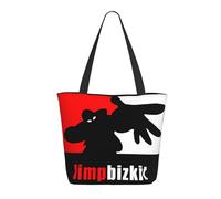 GEPANY Women's Bizkit Rap Rock Band Limp Vibrant Tote Zipper-Closure Tote Bag Suitable for Shopping Traveling and Commuting