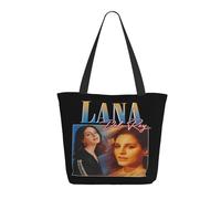 GEPANY Women's Del Rey Singer Lana Vibrant Tote Zipper-Closure Tote Bag Suitable for Shopping Traveling and Commuting