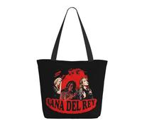 GEPANY Women's Del Rey Singer Lana Vibrant Tote Zipper-Closure Tote Bag Suitable for Shopping Traveling and Commuting