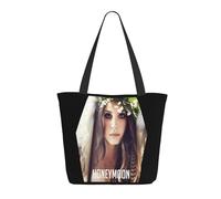 GEPANY Women's Del Rey Singer Lana Vibrant Tote Zipper-Closure Tote Bag Suitable for Shopping Traveling and Commuting