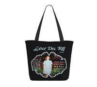 GEPANY Women's Del Rey Singer Lana Vibrant Tote Zipper-Closure Tote Bag Suitable for Shopping Traveling and Commuting