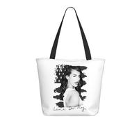GEPANY Women's Del Rey Singer Lana Vibrant Tote Zipper-Closure Tote Bag Suitable for Shopping Traveling and Commuting