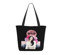 GEPANY Women's Del Rey Singer Lana Vibrant Tote Zipper-Closure Tote Bag Suitable for Shopping Traveling and Commuting