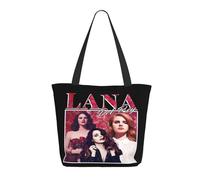 GEPANY Women's Lana Singer Del* Rey Vibrant Tote Zipper-Closure Tote Bag Suitable for Shopping Traveling and Commuting