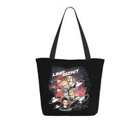 GEPANY Women's Limp Rap Rock Bizkit band Vibrant Tote Zipper-Closure Tote Bag Suitable for Shopping Traveling and Commuting