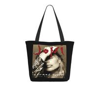 GEPANY Women's Mitchell Music Singer Joni Vibrant Tote Zipper-Closure Tote Bag Suitable for Shopping Traveling and Commuting