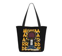 GEPANY Women's Rapper Lamar Singer Kendrick Vibrant Tote Zipper-Closure Tote Bag Suitable for Shopping Traveling and Commuting