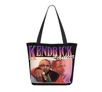 GEPANY Women's Rapper Lamar Singer Kendrick Vibrant Tote Zipper-Closure Tote Bag Suitable for Shopping Traveling and Commuting