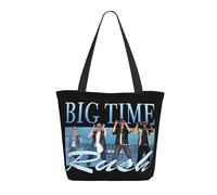 GEPANY Women's Time Rock Music Big Boy band Rush Vibrant Tote Zipper-Closure Tote Bag Suitable for Shopping Traveling and Commuting